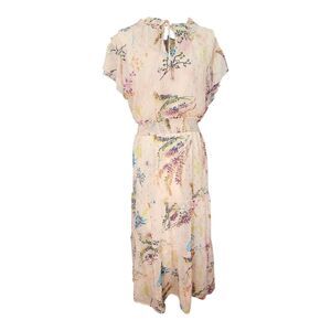 Autres Filles Pink/Gold Dress Layered Ruffle Glitter Cottagecore Flowy Size 3X